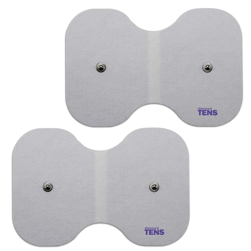 [Australia] - Omron Compatible Butterfly TENS Electrodes, 2 Premium Quality 4 inch x 6 inch Hourglass Self Adhesive Electrodes for Omron TENS Devices, Discount TENS Brand 