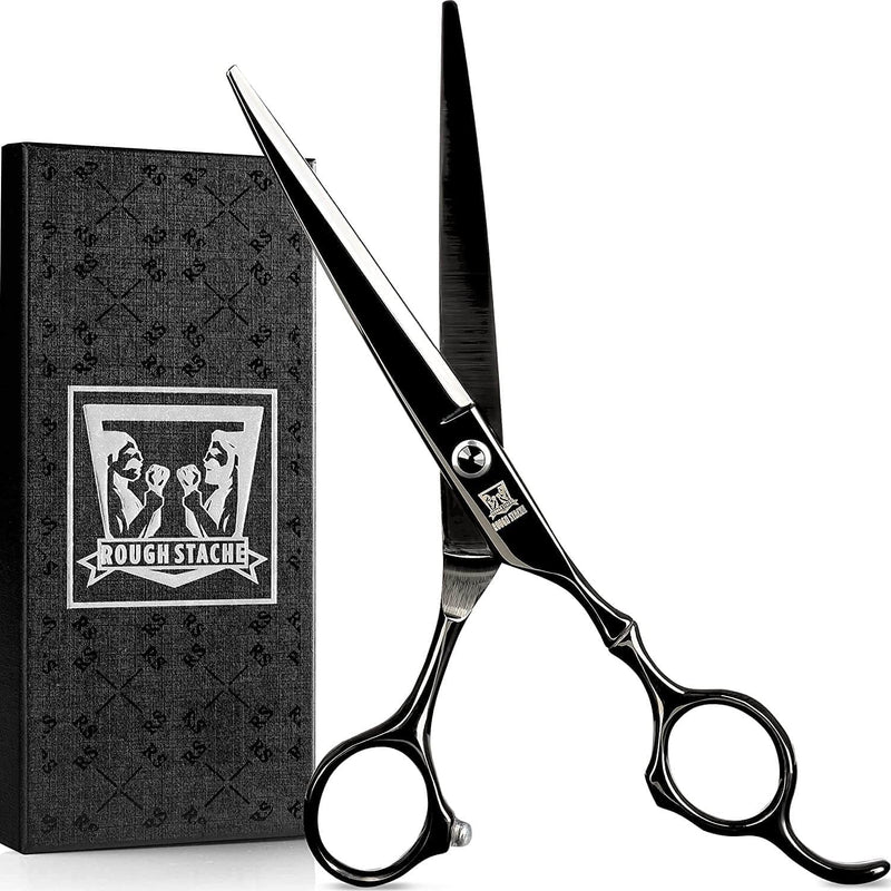 [Australia] - Professional Black Titanium Hair Scissors - Barber Hair Cutting Scissors - 6.5 inch Razor Edge Hair Cutting Shears for Salon - Made from Stainless Steel Cutting Hair Scissors Black 