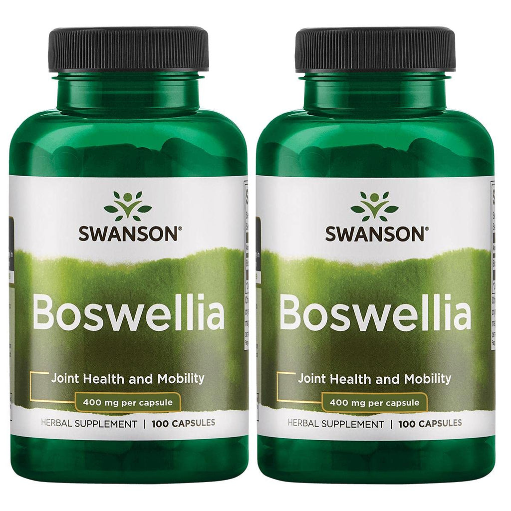 [Australia] - Swanson Boswellia - Herbal Supplement Promoting Joint Support - Ayurvedic Herb for Joint Flexibility & Mobility Support - Made with Boswellia Serrata Resin - (100 Capsules) 2 Pack 