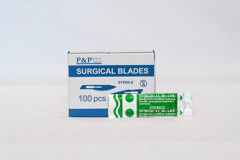 [Australia] - Disposable Surgical Scalpel Blades Sterile High Grade Carbon Steel 2.1% 10xx Individually Foil Wrapped by P&P MEDICAL SURGICAL Size 11 Box of 100 