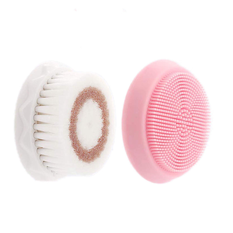 [Australia] - YOUTHLAB Pure Radiance Brush Replacement Brush Heads, 1 Silicone and 1 Bristle Head 
