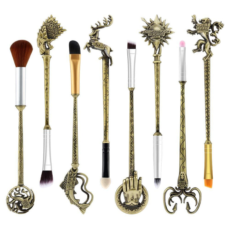 [Australia] - Game of Thrones Makeup Brushes Set,WeChip Makeup Brushes for Foundation Blending Blush Concealer Eyebrow Face Powder Game of Thrones Brushes Bronze 