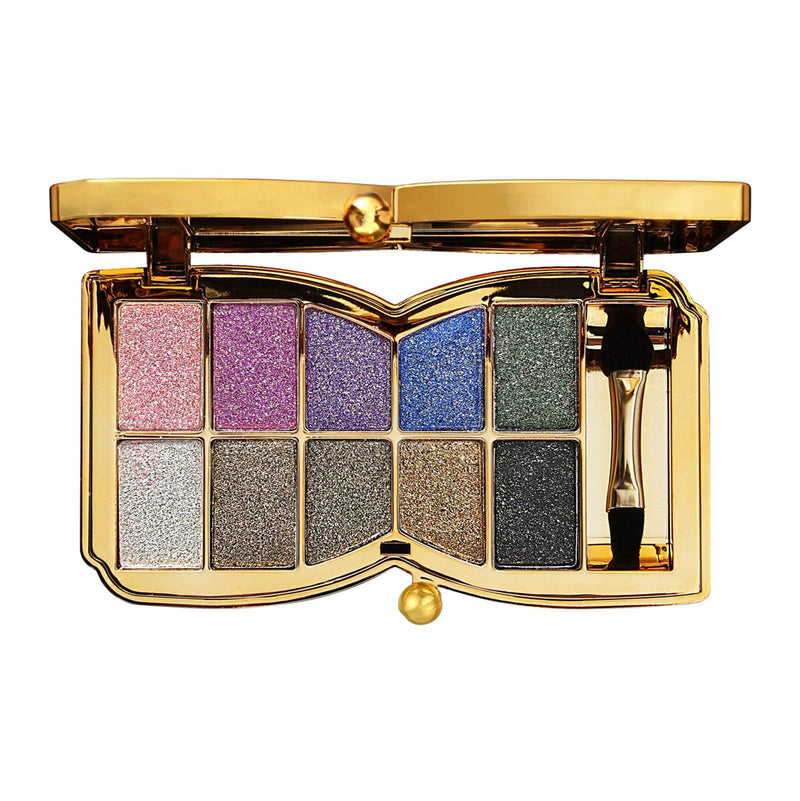 [Australia] - Bernecy Glitter Eyeshadow Palette,10 Colors Sparkle Shimmer Eye Shadow Highly Pigmented Long Lasting Makeup Set Gold (Type 1), Small Type 1 