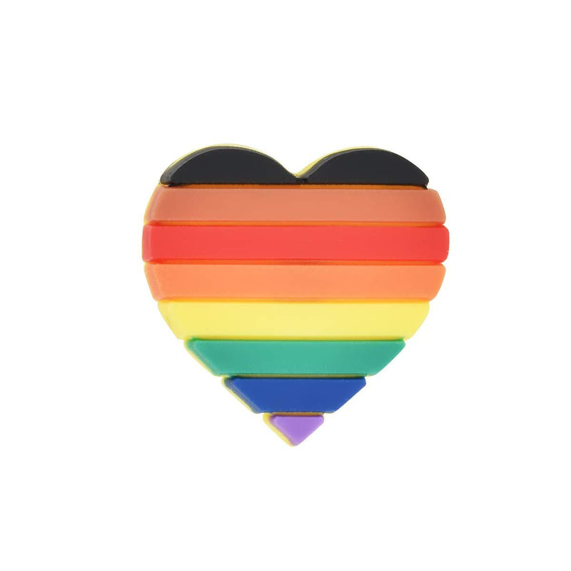 [Australia] - Fundraising For A Cause | More Color More Philly Pride - Philadelphia Pride Rainbow Heart-Shaped Silicone Pins 1 