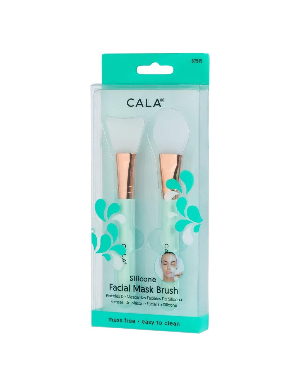 [Australia] - Cala Silicone mask brush set 2 count, 2 Count 