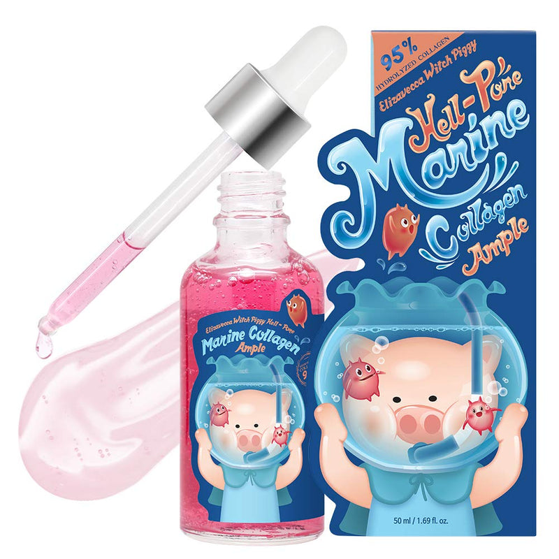 [Australia] - Elizavecca Marine Collagen Ample - Functionality for Improvement of Wrinkles and Contains Marine Collagen Extracts/Collagen serum/Collagen essence/water serum before and after 
