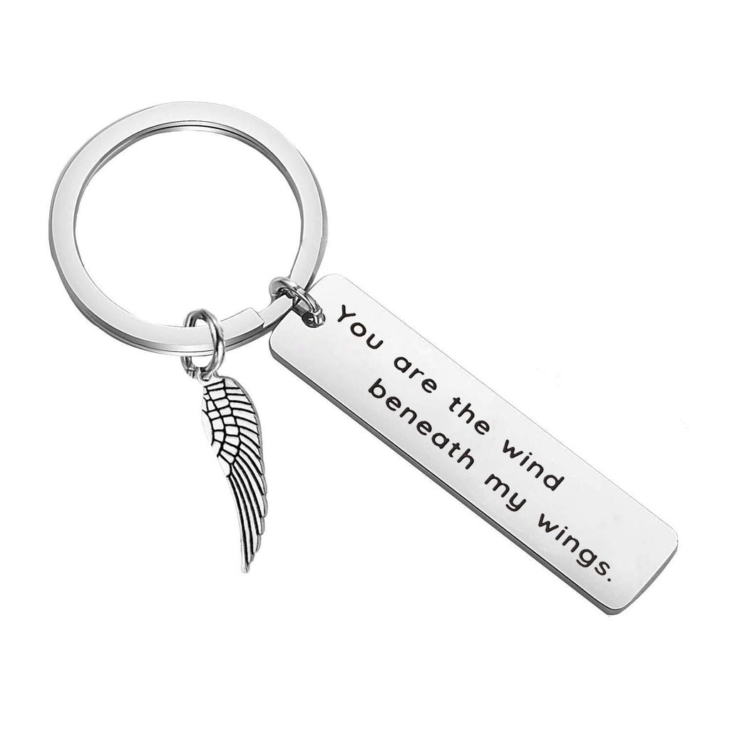 [Australia] - PLITI Graduation Thank You Gifts Mom Appreciation Gifts Mom Dad Keychain You are the Wind Beneath My Wings Achievement Gift Graduation Gift for Teacher Appreciation Gift You are Wind Key 