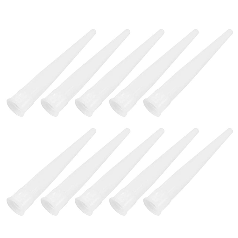 [Australia] - Yardwe 30pcs Plastic Caulk nozzles caulking Nozzle tip Replacement Extension Tool Supplies (White) 