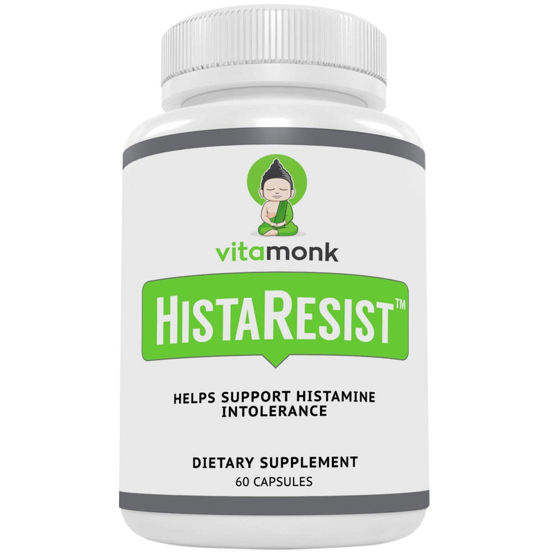 [Australia] - HistaResist™ Histamine Blocker for Histamine Intolerance - DAO Enzyme Supplement by Vitamonk® - Optimal Dose of Diamine Oxidase to Help Shield Histamine for Smooth Digestion - 60 Capsules 