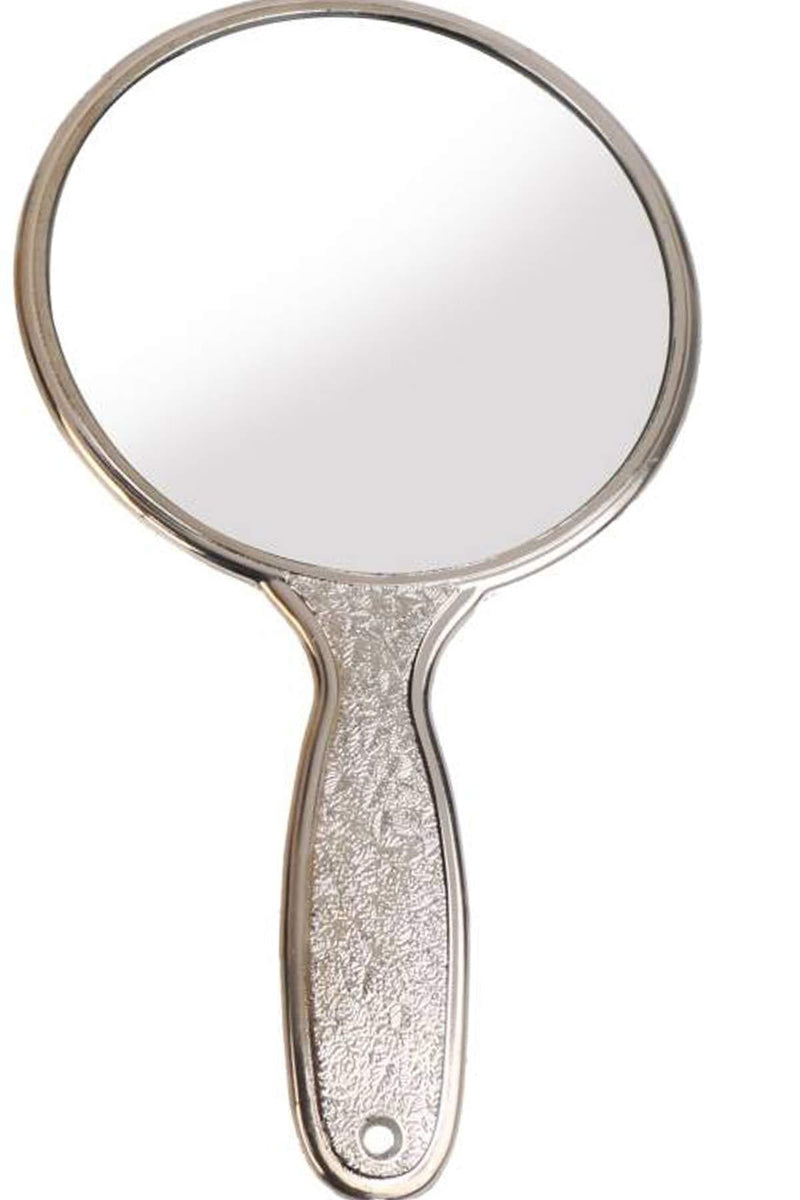 [Australia] - Garden Of Arts Silver Handheld Salon Barbers Hairdressers Extra Big Mirror with Grip Handle 