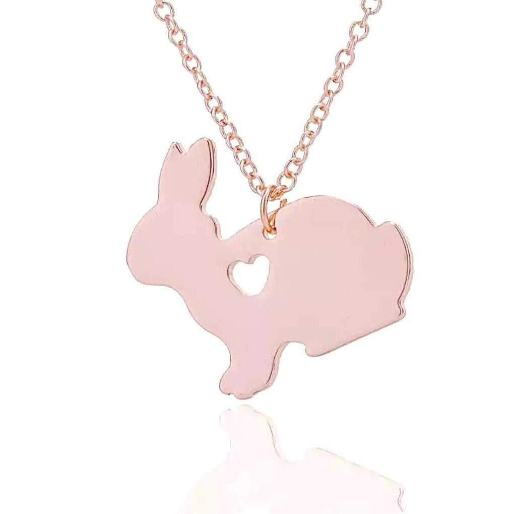 [Australia] - Easter Bunny Necklace for Girls / Women - Rabbit Pendant Necklace in Silver / Gold / Rose Gold Stainless Steel Jewelry - Adorable Birthday, Christmas or Easter Gift - Mall of Style 