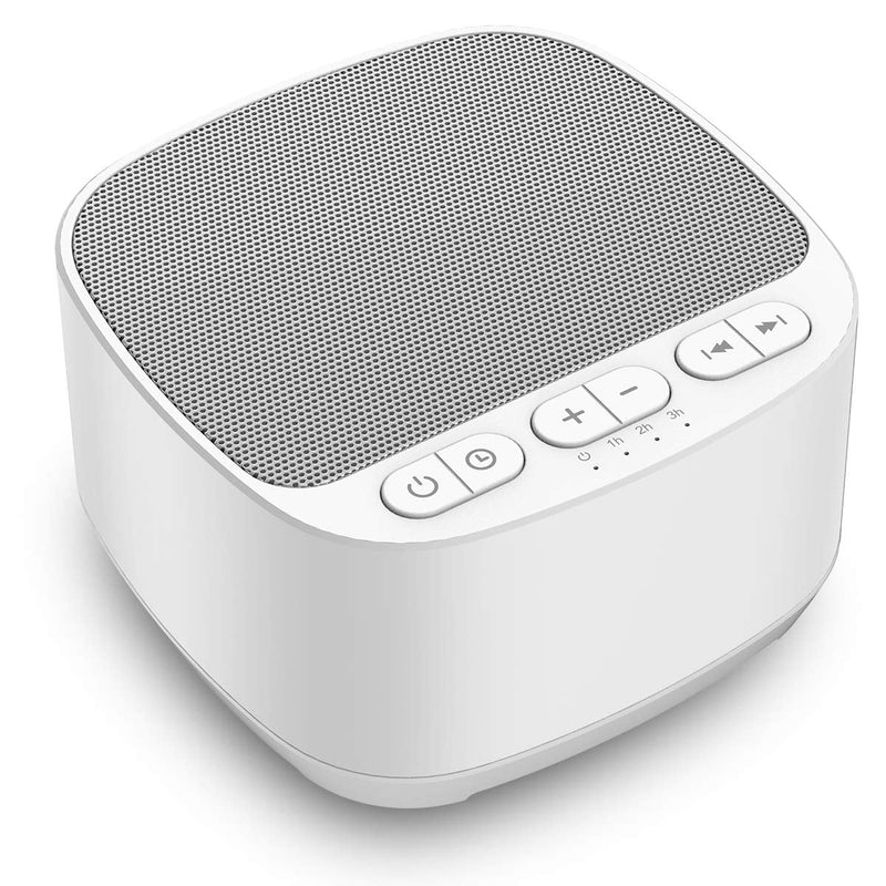 [Australia] - Magicteam Sleep Sound White Noise Machine with 40 Natural Soothing Sounds and Memory Function 32 Levels of Volume Powered by AC or USB and Sleep Timer Sound Therapy for Baby Kids Adults (White) 
