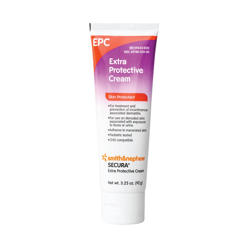 [Australia] - Smith & Nephew SECURA Extra Protective Cream (EPC) Tube, Diaper Rash Cream for Adults, Incontinence Skin Protectant, 3.25 Ounces White 