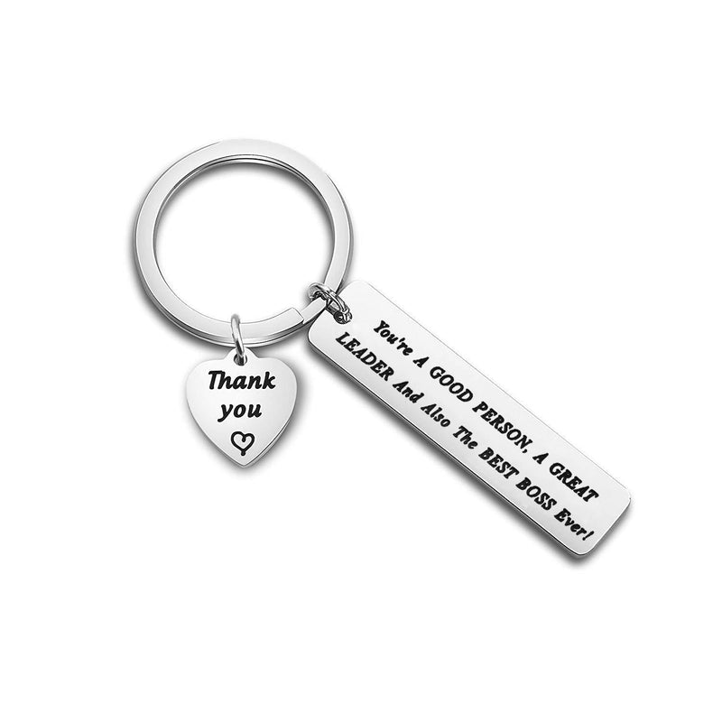 [Australia] - bobauna Leader Boss Keychain You're A Good Person A Great Leader and Also The Best Boss Ever Appreciation Gift for Boss Leader 