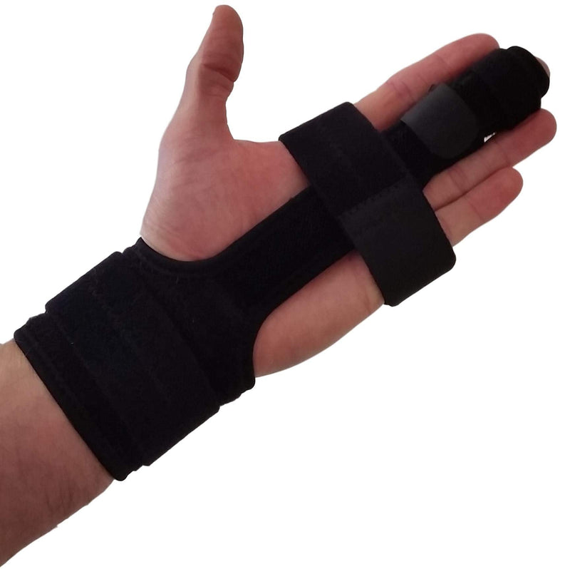 [Australia] - Trigger Finger Splint Finger Brace – Comfortable Finger Splints for Broken Fingers. Adjustable Aluminium Finger Straighter for Bent Mallet or Arthritic Finger Joints. Fits All Fingers (Large) Large (Pack of 1) 