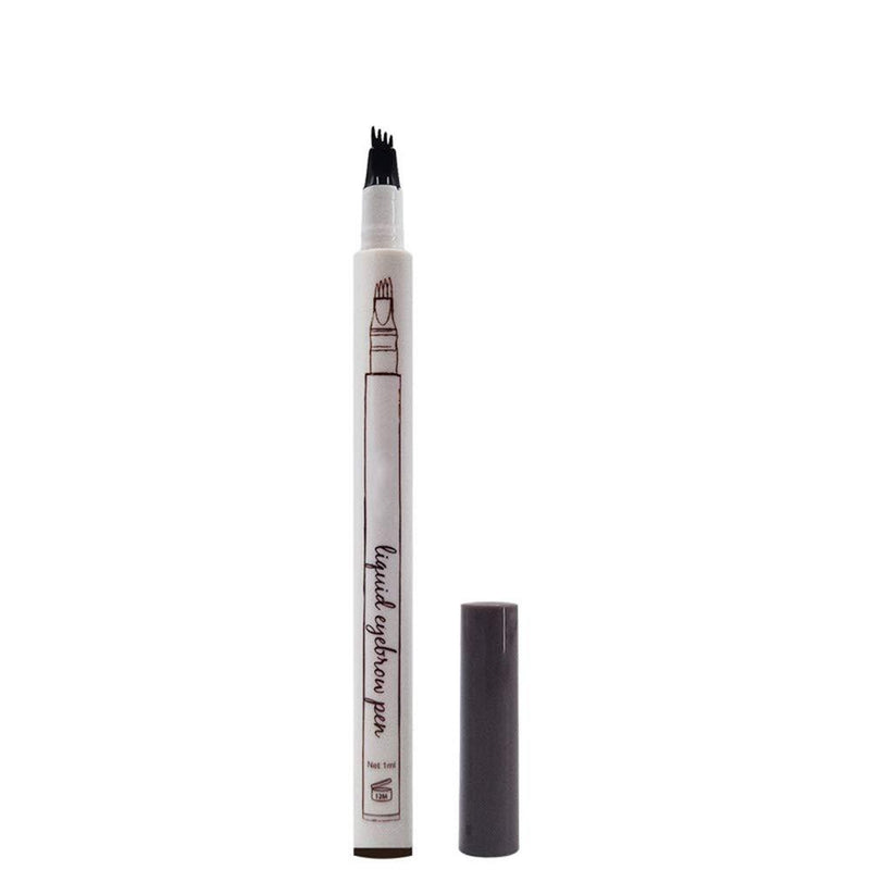 [Australia] - 3D Eyebrow Tattoo Pen, Waterproof Long Lasting Microblading Eyebrow Pencil with a Micro-Fork Tip Applicator for Eyes Makeup/Creating Natural Looking Brows Effortlessly and Stays on All Day Dark Gray 