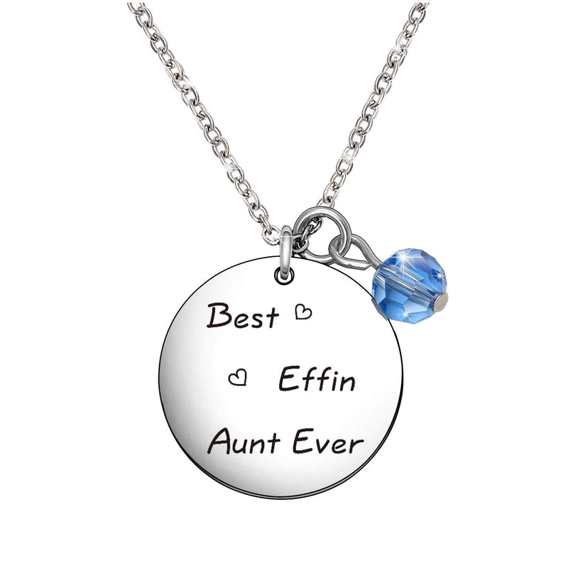 [Australia] - De&ai Best Effin Aunt Ever Necklace for Aunt from Niece Nephew Sisters Aunt Best Effin Aunt Necklace 