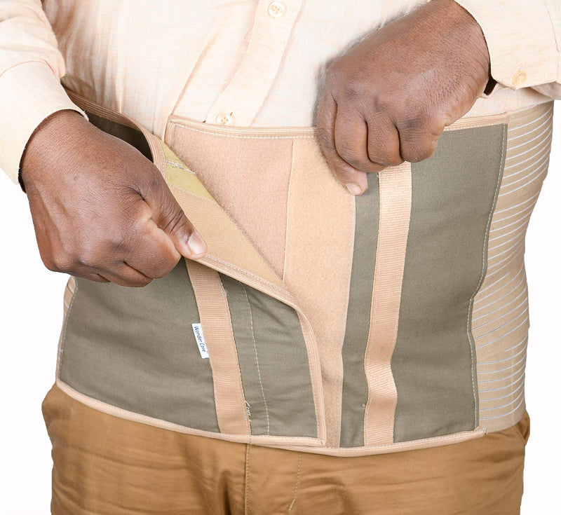 [Australia] - Wonder Care Plus Size Bariatric Abdominal Stomach Binder | Obesity Girdle Belt for Big Men & Women with a Large Belly, Post Surgery Tummy & Waist Compression Wrap (63"-75") 63-75 Inch (Pack of 1) 