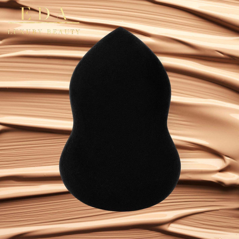 [Australia] - EDA LUXURY BEAUTY BLACK Professional Beauty Sponge Blender Gourd Shape Flawless Makeup Sponge Blending Liquid Foundation Cream Blush Concealer Contour Powder Extra Smooth Perfect Puff Latex Free Vegan GOUARD SHAPE (BLACK) 