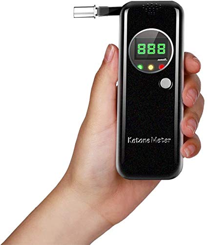 [Australia] - Professional Portable Ketone Breath Meter, Ketone Breath Tester, Digital Ketone Breathalyzer with 10 Mouthpieces 
