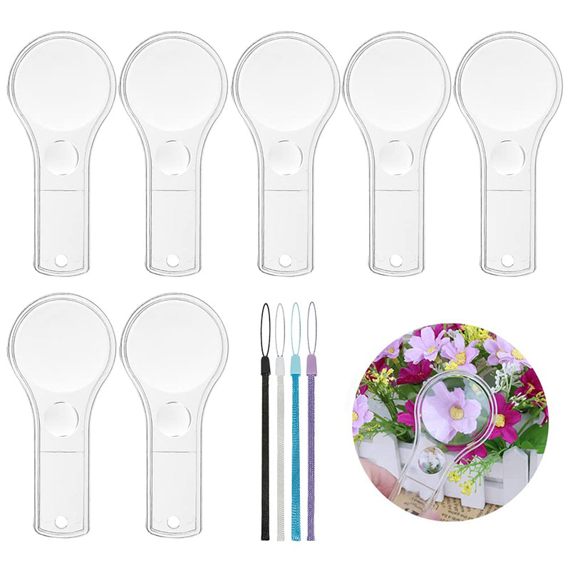 [Australia] - IRCHLYN 24 Pack Plastic Magnifier, Mini Magnifying Glass 5X and 15X Handheld Reading for Kids Home, Classroom, Outdoor Science Observation Hand Lens 