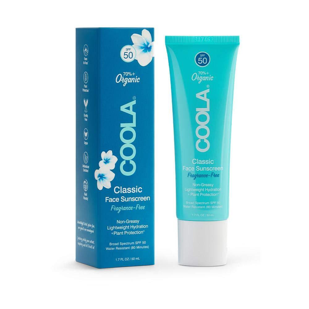 [Australia] - COOLA Organic Face Sunscreen & Sunblock Lotion, Skin Care for Daily Protection, Broad Spectrum SPF 50 Fragrance Free 