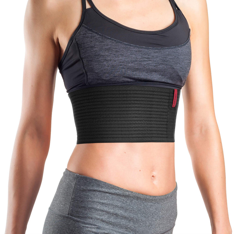 [Australia] - ORTONYX 6.25" Broken Rib Brace Unisex - Elastic Chest Wrap Comppression Support Belt - Rehabilitation of Cracked, Fractured, Dislocated Ribs Post-Surgery Aid Plus Size 3XL Black / ACOX5226-BK-3XL 3X-Large (52"-70") 