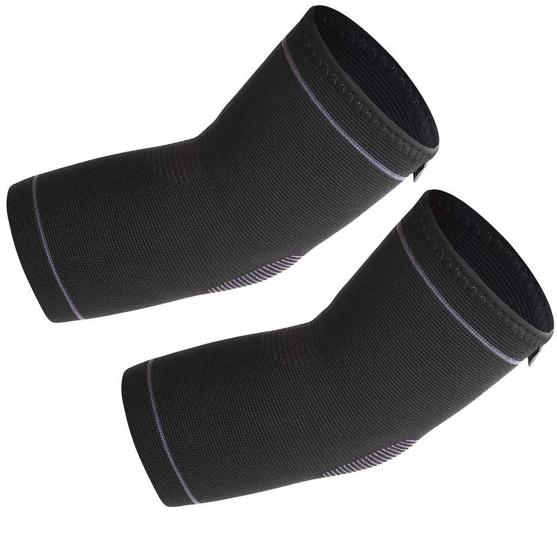 [Australia] - Protle Elbow Brace Compression Support Sleeve (Pair)–Pain Relief & Inflammation from Tendonitis, Tennis, Golf Elbow, Arthritis. Provide Protection for Workout, Weightlifting, Tennis Black Small 