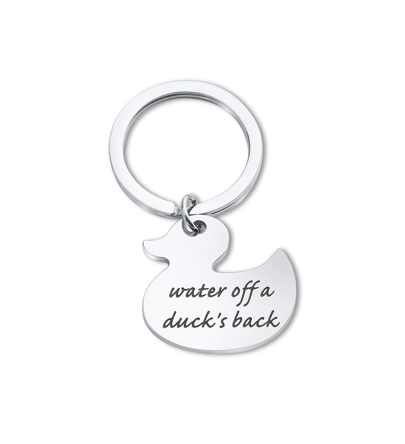 [Australia] - SEIRAA Rubber Duck Keychain Duck Jewelry Motivational Gift Inspirational Quote Keychain Graduation Gift 