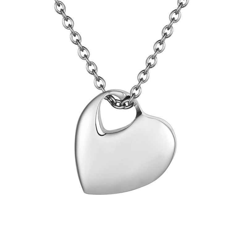 [Australia] - Hold My Heart Pendant Cremation Urn Jewelry Necklace Ashes Keepsake Memorial(Blank) 