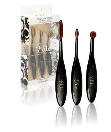 [Australia] - Elite Studio Pro Smooth Velvet Touch Smokey Eye Makeup Brush Kit For Eyeshadow, Eyeliner, & Gel Eyeliner 