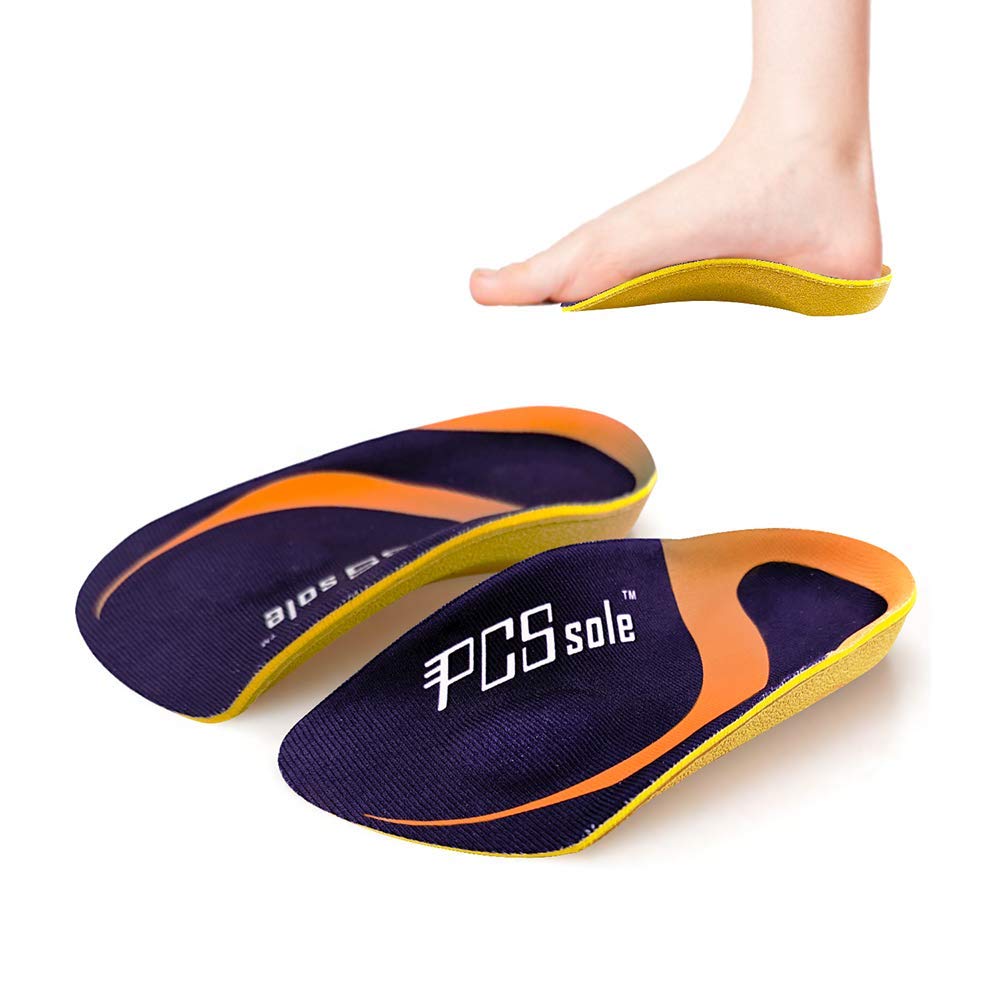 [Australia] - PCSsole 3/4 Length Comfort Orthotic Shoe Inserts for Flat Feet ,Plantar Fasciitis, Heel Spur ,Heel Pain ,Mild Arch Support Memory Foam Insoles for Men and Women (L:(Men9-11/Women10-12)) 