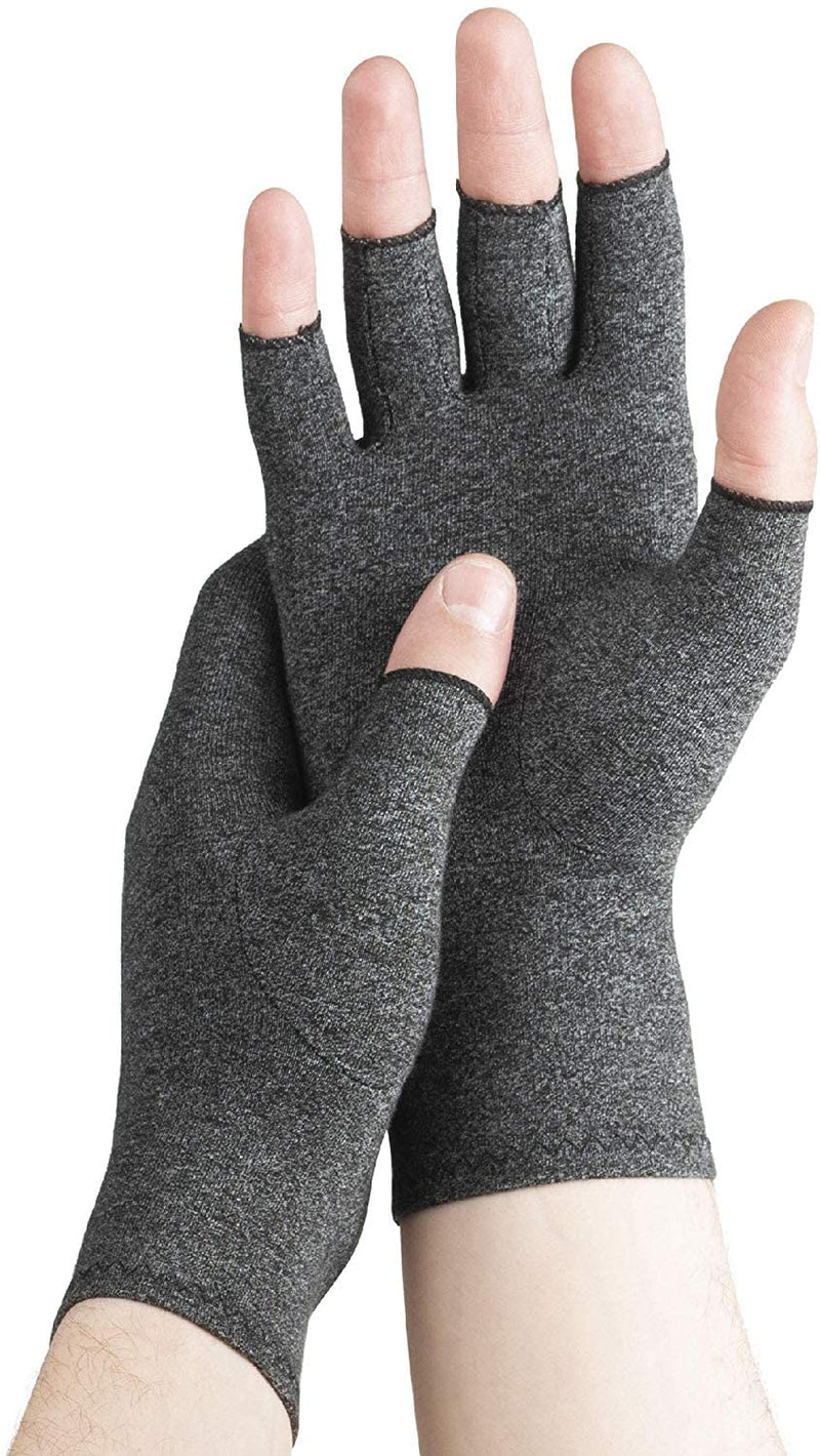 [Australia] - Serenily Arthritis Gloves - Hand Compression Gloves for Women & Men. Ortho Gloves for Carpal Tunnel, Swelling, & Raynauds Syndrome. Comfy Open Finger Glove for Rheumatoid & Osteoarthritis Pain Relief (S) Small (1 Pair) 