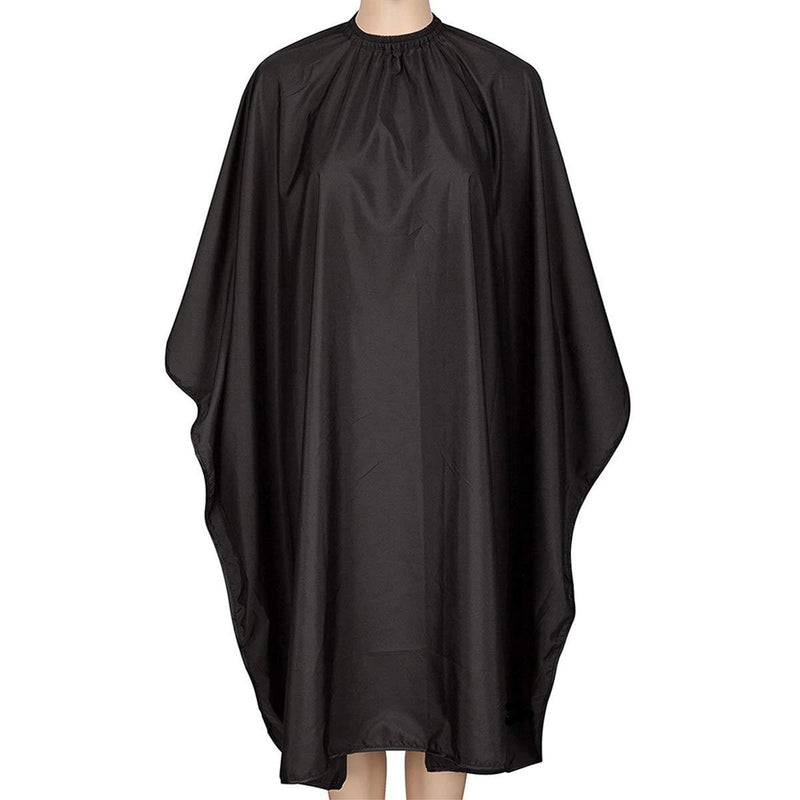 [Australia] - Iusmnur Barber Cape, Professional Hair Cutting Cape with Adjustable Metal Clip, Waterproof Haircut Salon Cape for Hairdresser Styling & Home - 55 x 63 inches (Black) Black 