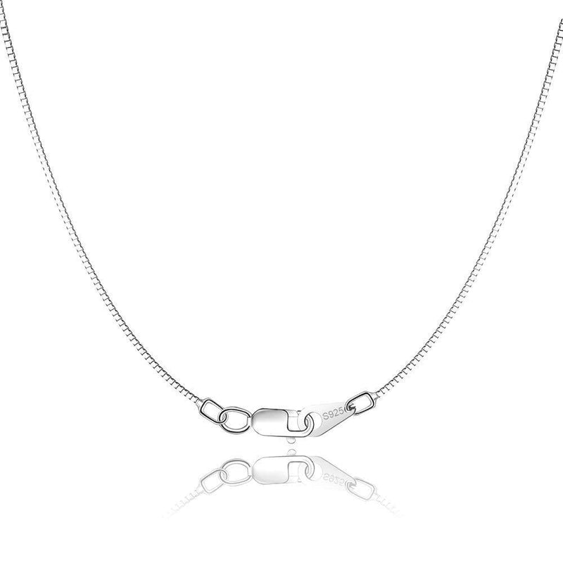 [Australia] - Jewlpire 925 Sterling Silver Chain for Women Girls 0.8mm Box Chain Lobster Claw Clasp - Italian Necklace Chain - Super Thin & Strong - Friendly Price & Quality 16/18/20/22/24 Inch shiny silver 16.0 Inches 