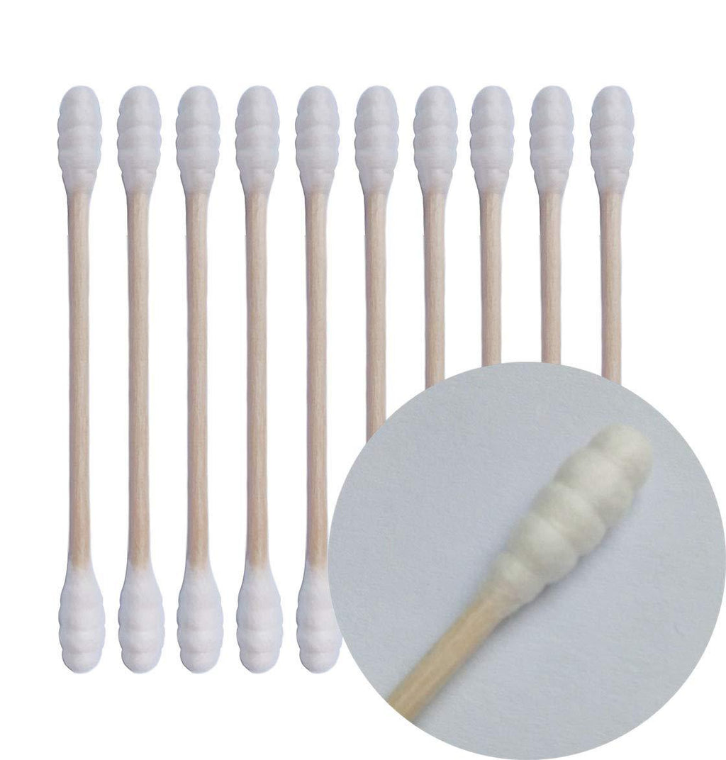 [Australia] - Keepeeda Wooden Stick Cotton Swabs 800 Count - Double Spiral Tipped With Finest Quality Cotton Heads- Sturdy Handle - Multipurpose, Safe, Highly Absorbent White-800 Count 