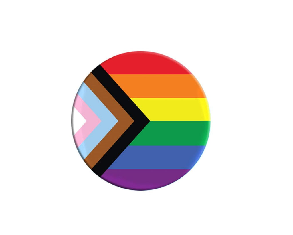 [Australia] - Fundraising For A Cause | Daniel Quasar Progress Pride Rainbow Flag Button Pins - LGBTQ Pride Rainbow Round Button Pins (25 Pins) 