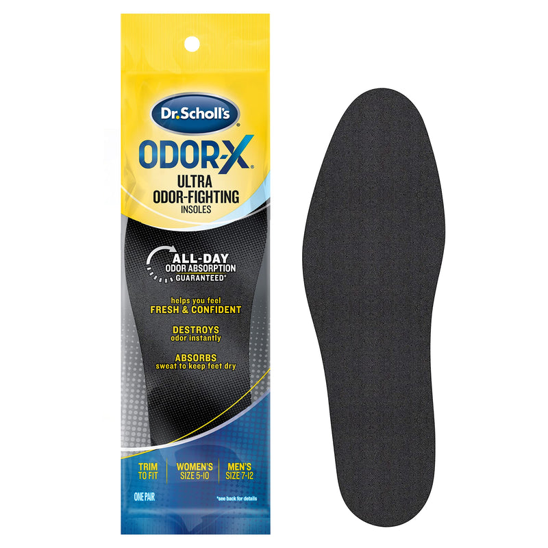 [Australia] - Dr. Scholls Scholl's Odor X Odor Fighting Insoles With Activated Charcoal Pair, 1 Pair (Pack of 4) 