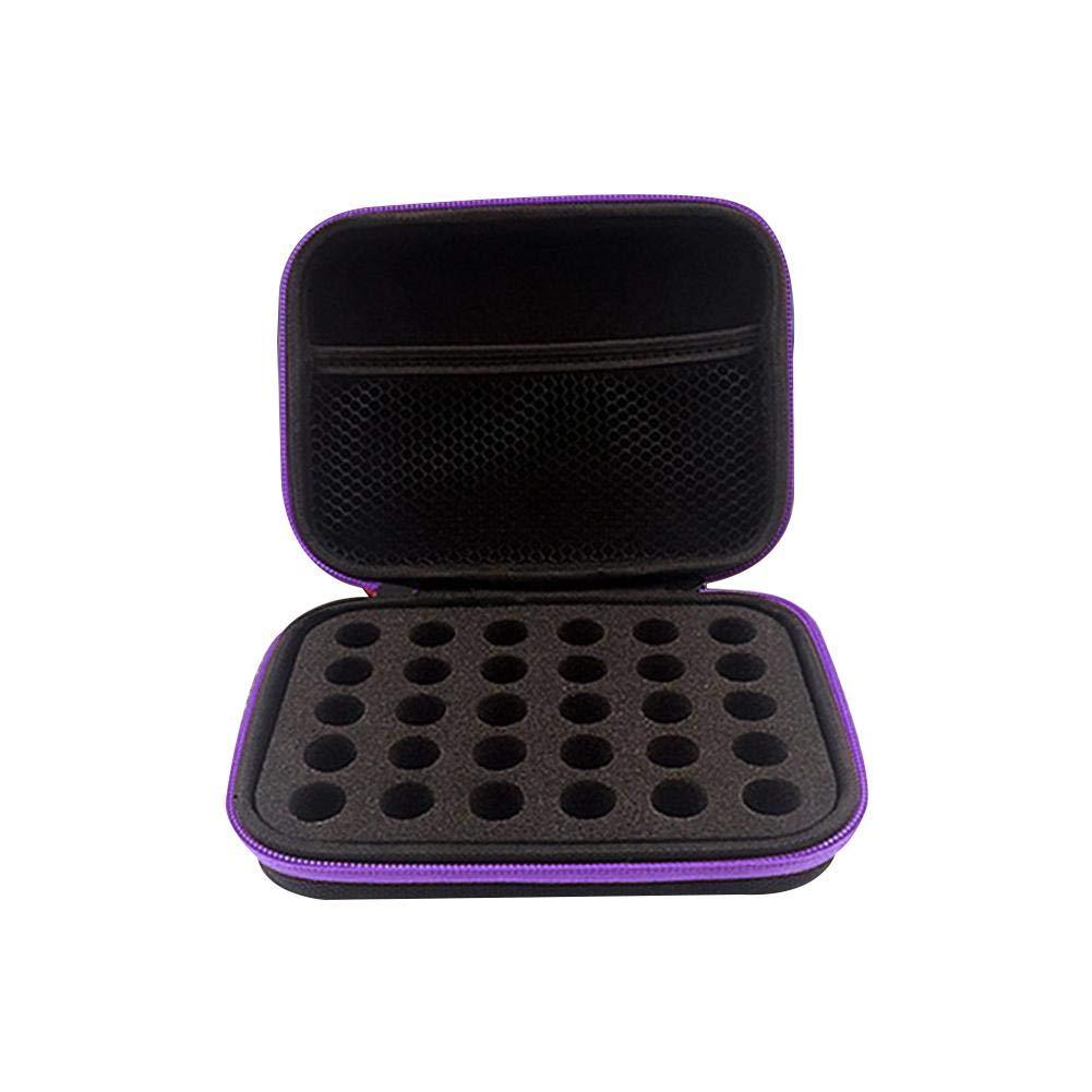 [Australia] - myonly Essential Oils Carrying Case Holds 30 Grids for 1-3ML Roller Bottles Storage Organizer Bag Hard Shell for Home, Travel, and Presentations(Purple) Purple 