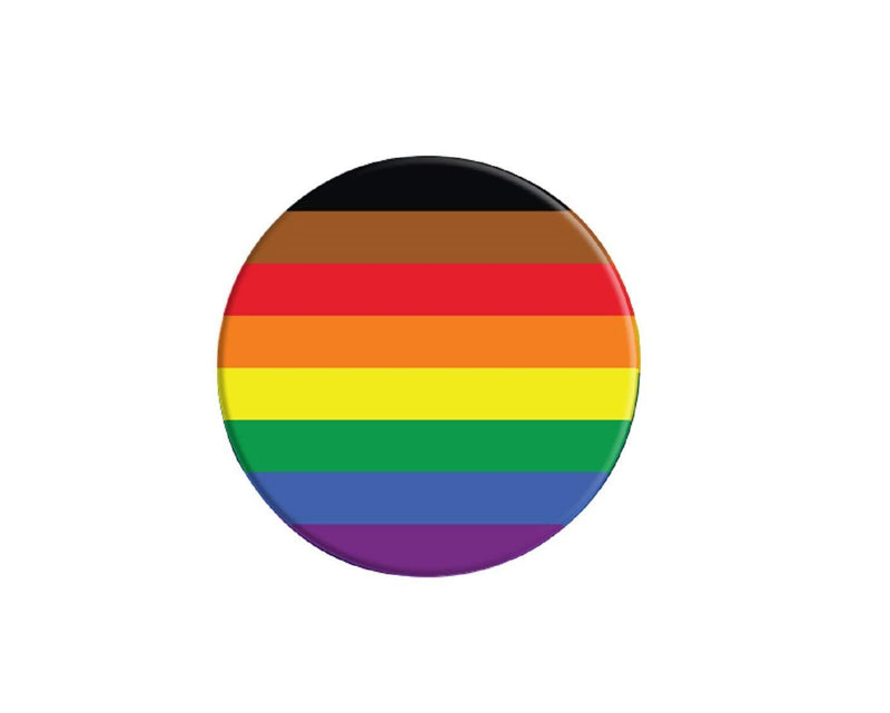 [Australia] - Fundraising For A Cause Philadelphia Pride 8 Stripe Rainbow Round Button Pin 1 