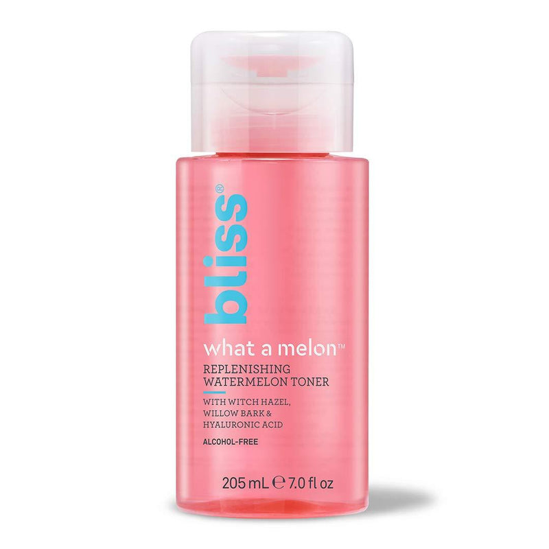 [Australia] - Bliss What a Melon Replenishing Watermelon Toner with Witch Hazel and Willow Bark | Replenishes, Refreshes and Energizes Tired Skin | Clean | Cruelty-Free | Paraben Free | Vegan | 7 oz 