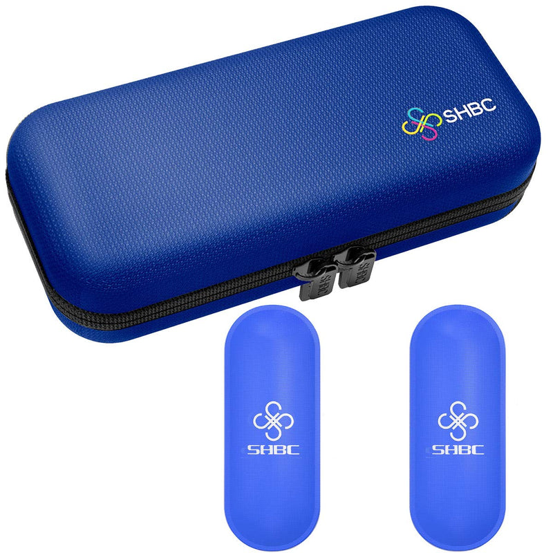 [Australia] - SHBC Insulin Cooler Travel Case for Diabetic Organize Medication Insulated Cooling Bag with 2 Ice Packs Blue… 
