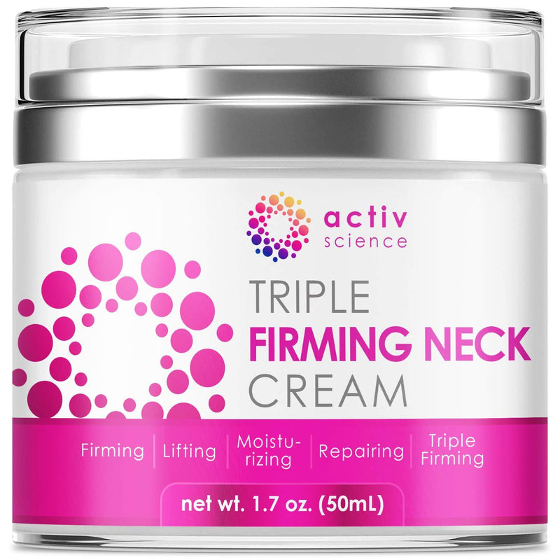 [Australia] - ACTIVSCIENCE Neck Firming Cream, Anti Aging Moisturizer for Neck & Décolleté, Double Chin Reducer, Skin Tightening Cream 1.7 fl oz. 