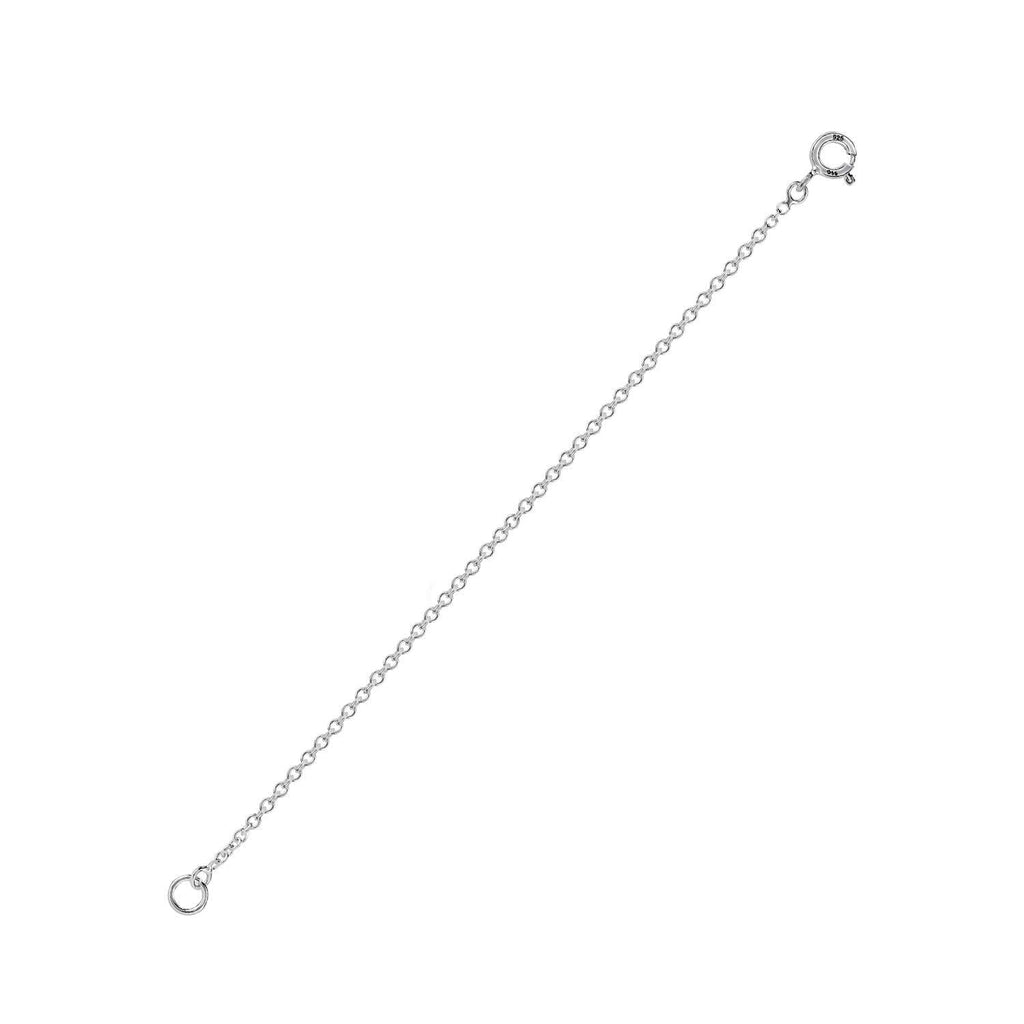 [Australia] - 925 Sterling Silver 1MM - Cable Italian - Pendant - Necklace - Anklet - Bracelet - Extender Chain - 1 Inch to 6 Inch Super Thin & Strong With 5MM End Ring 5 Inch 