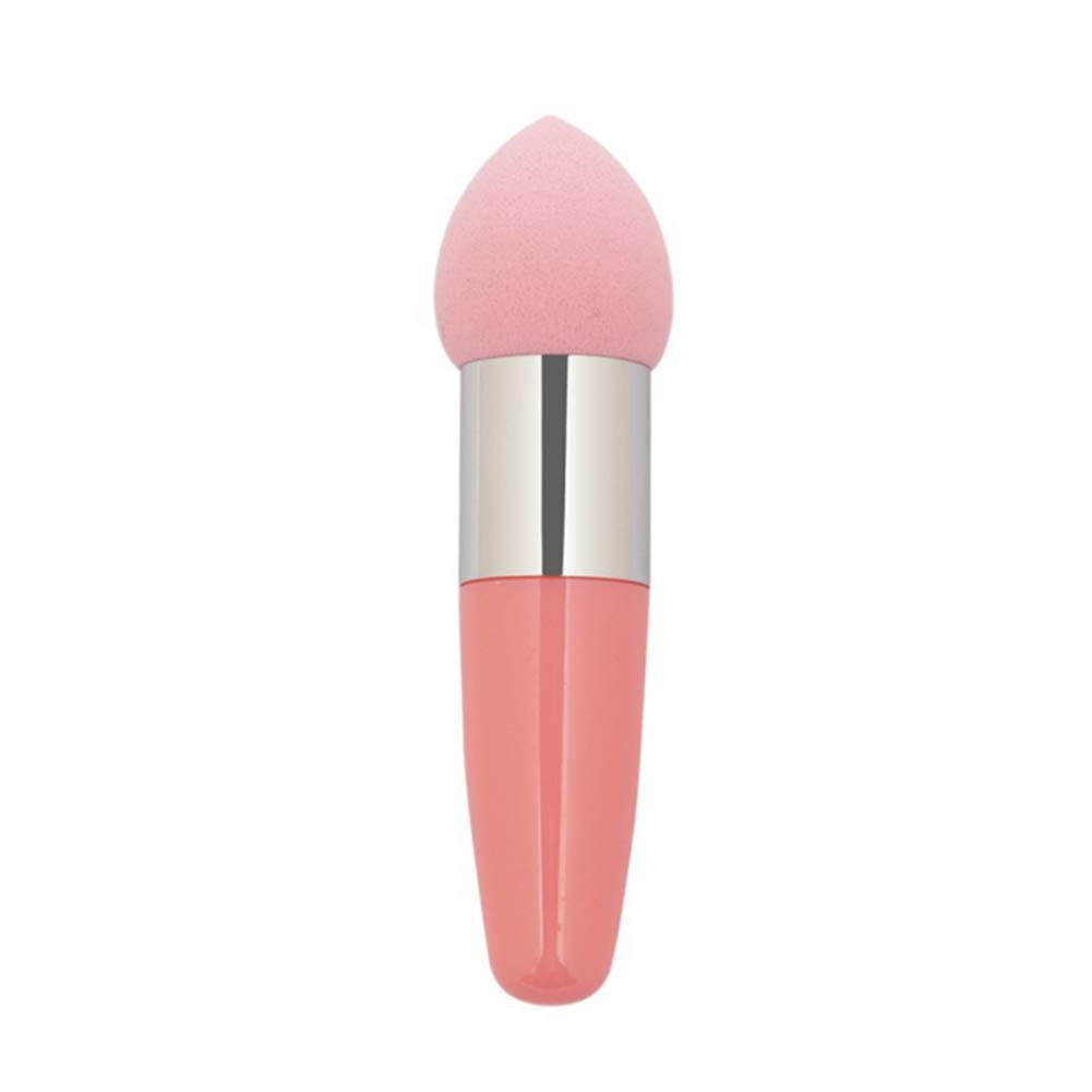 [Australia] - AKOAK Handle Sponge Puff Stick Wet and Dry Liquid Cream Foundation Liquid Concealer Puff Brush Stick Beauty Cosmetic Tool, Pack of 1 (Pink) pink 