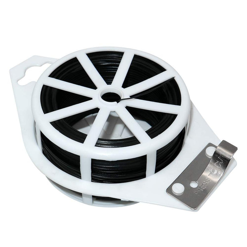 [Australia] - KINGLAKE 328 Feet Sturdy Plastic Garden Plant Twist Tie Multi-Use for Secure Vines,Plants Black 