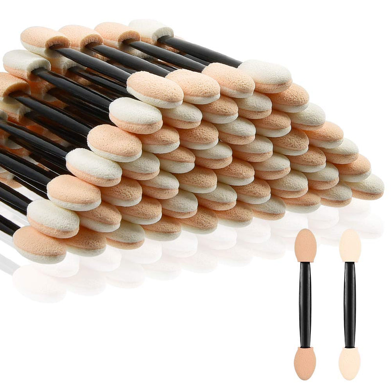 [Australia] - Eyeshadow Applicators,MORGLES Eyeshadow Brush Sponge Applicator 50pcs Disposable Eyeshadow Brush Eyeshadow Sponge Brush Eye Makeup Applicators(Black) 