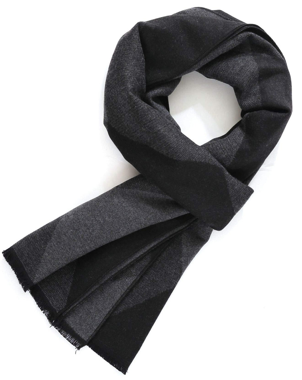 [Australia] - FULLRON Men Winter Cashmere Scarf Soft Warm Long Scarves Large Black#7c 