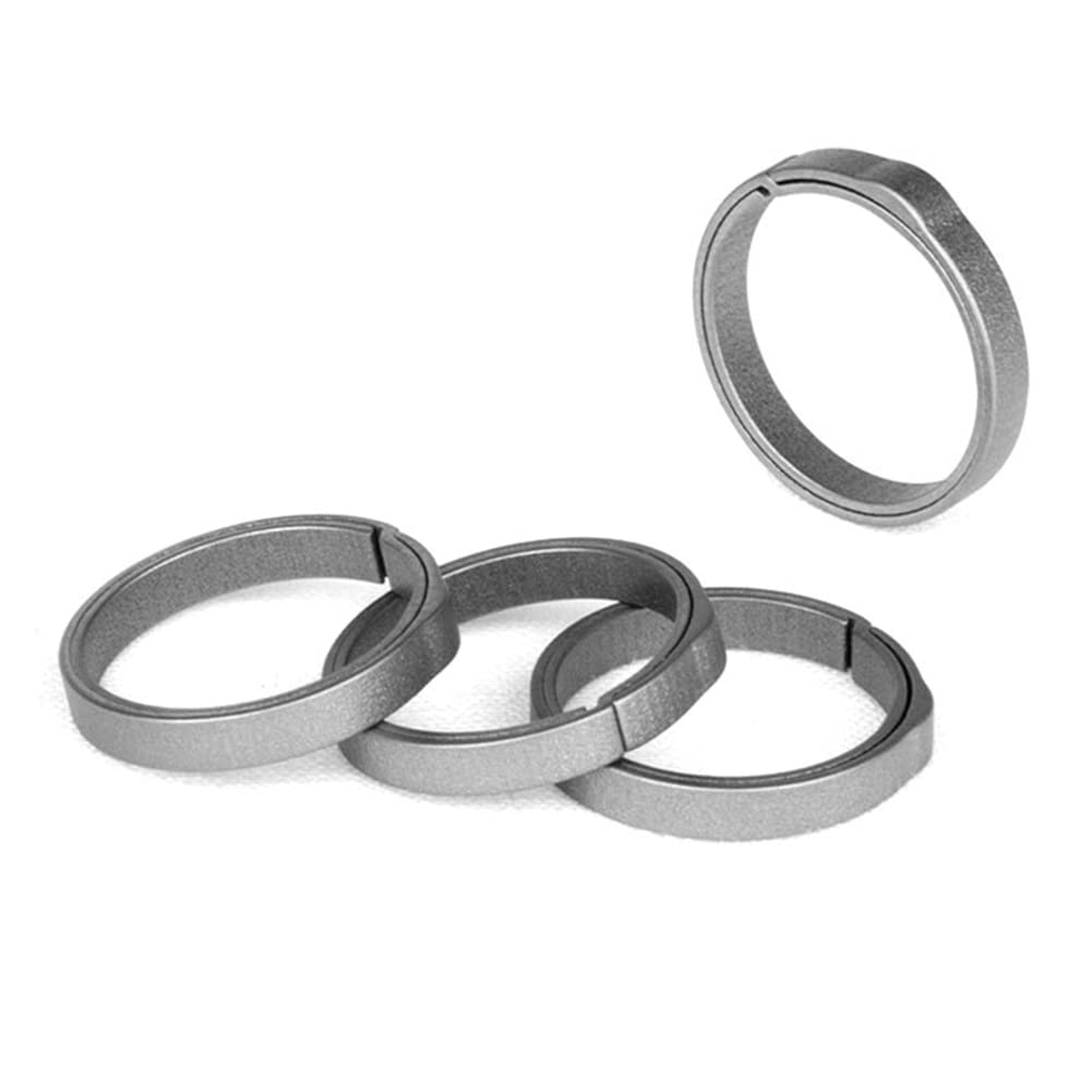 [Australia] - TISUR EDC Titanium Keyring, Side-Pushing Designed (4-Pack) Key Chain Key Rings Holder Split Rings, Group Your Keys 4K22 