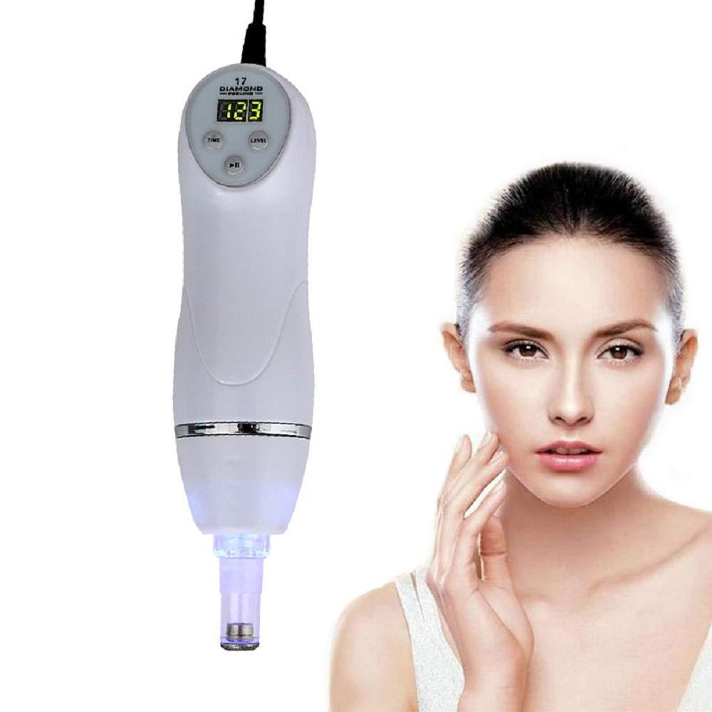 [Australia] - YAVOCOS 6 Tips Blackhead Vacuum Suction Remover Machine Mini Diamond 17 Dermabrasion Skin Peeling Digital Beauty Device Facial Pores Cleaner 